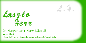 laszlo herr business card