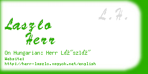 laszlo herr business card